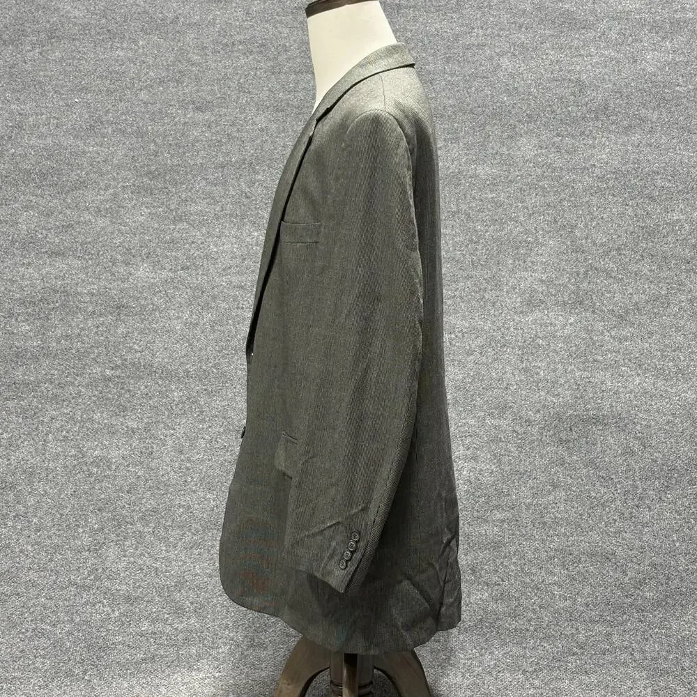Jos A Bank Blazer Mens 46 Long Gray Silk Wool 2 Button Sport Coat Jacket